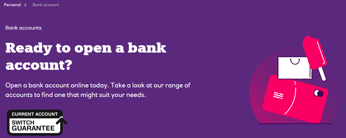 Screenshot of Natwest Bank current account page